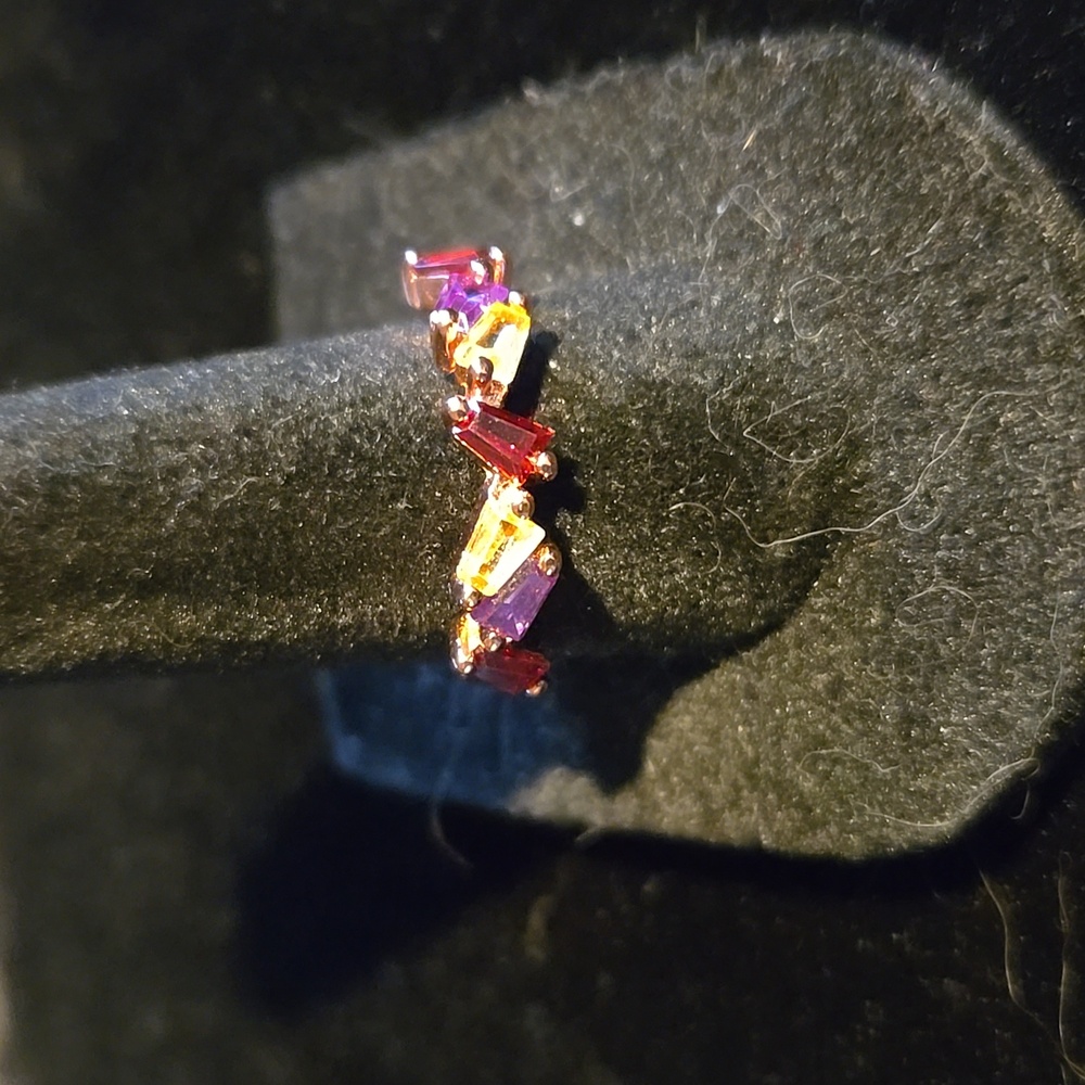 Multicolor Gemstone Ring, 7.5 - image 4
